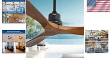 Load image into Gallery viewer, Reversible DC Motor Ceiling Fan - 52 Inch Matte Black Flush Mount with Remote