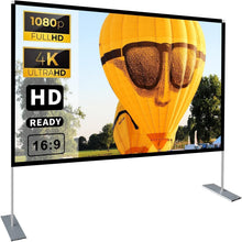 Load image into Gallery viewer, Premium 100-Inch 4K Movie Screen &amp; Stand - Quick Setup for Stylish Entertainment