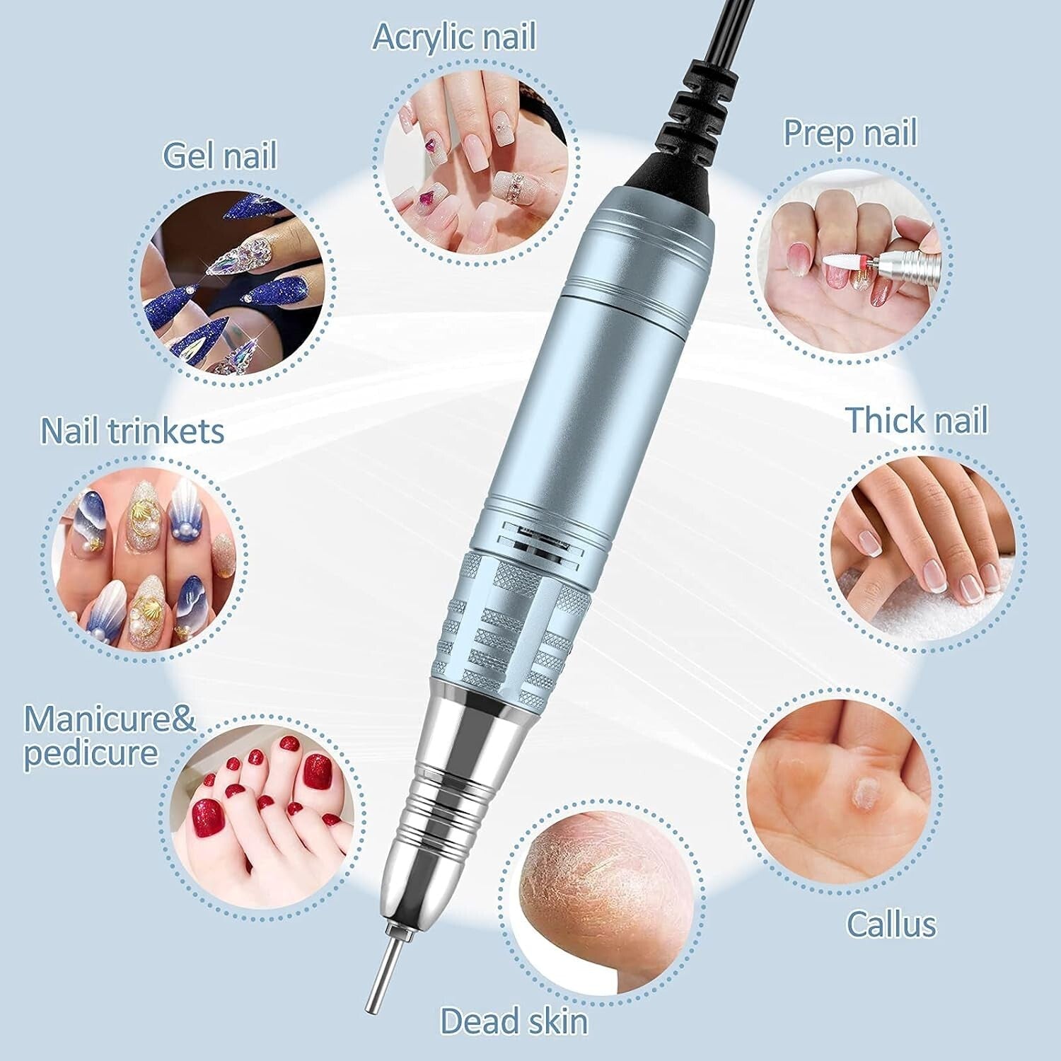 35000RPM Electric Nail Drill with Touch Screen - Perfect for Salon & Home Use