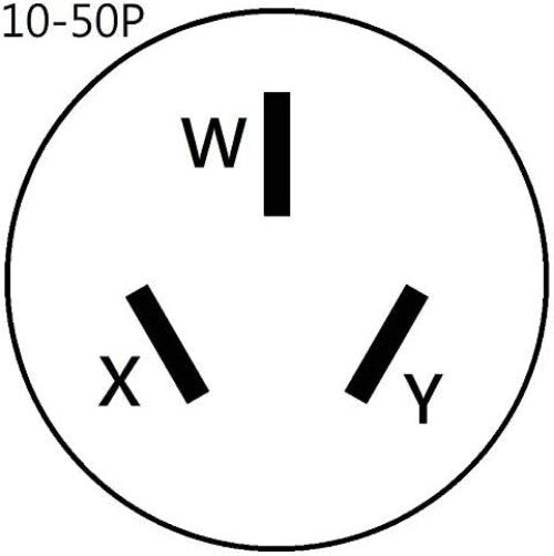 10FT Heavy-Duty Adapter Cord: NEMA 10-50P to 6-50R - 50A 250V Power Connector