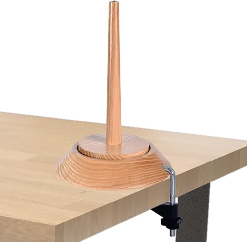 Versatile Yarn Holder with Bearing Spinner & Table Clamp for Jumbo Yarn Projects