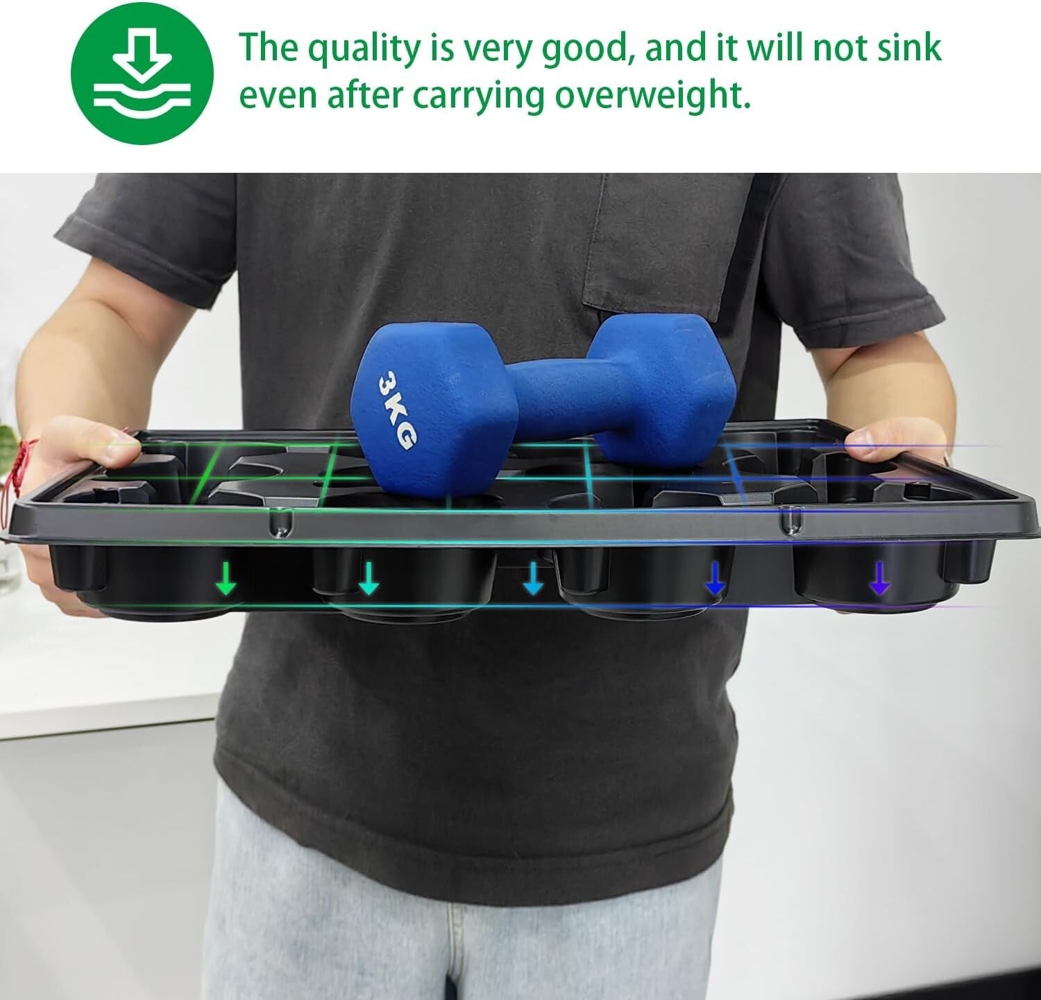 12 Cell Nursery Pots Trays - Durable Seedling Carrier for 4-Inch Pots (10-Pack)