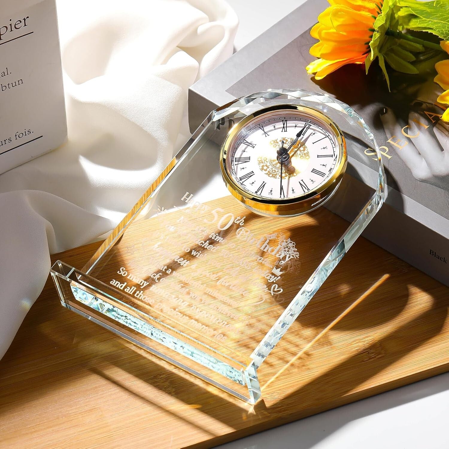 Beautiful 50-Year Keepsake Clock - Timeless Gift for Birthdays & Anniversaries
