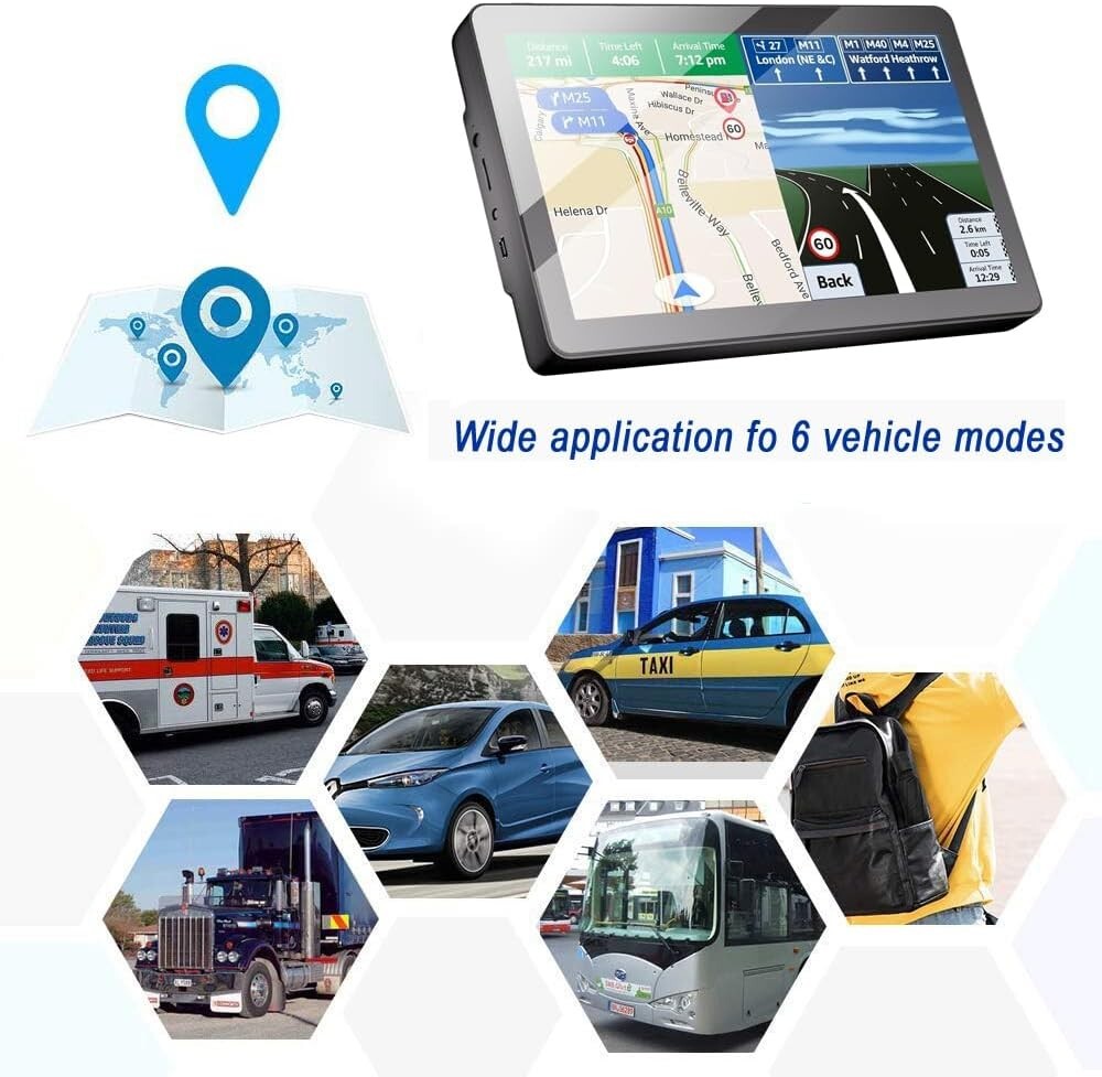 9-Inch Truck GPS Navigator with 2025 Maps & Real Voice Turn-By-Turn Directions