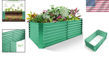 Load image into Gallery viewer, 8x4x2 ft Galvanized Raised Garden Bed Kit - Modern Oval Planter for Vegetables