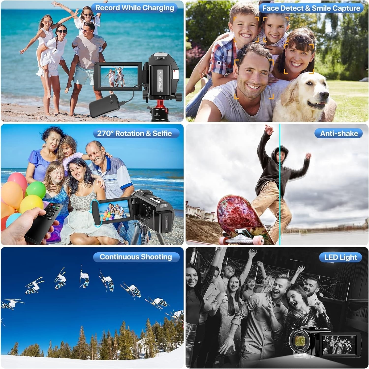 Digital Camcorder with 3'' Screen & Dual Batteries - Perfect for Beginners