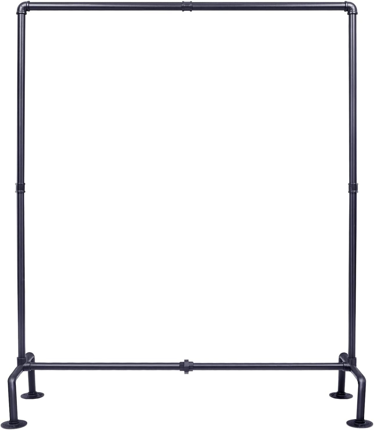 4-Shelf Industrial Pipe Clothes Rack - Effortless Garment Display and Storage