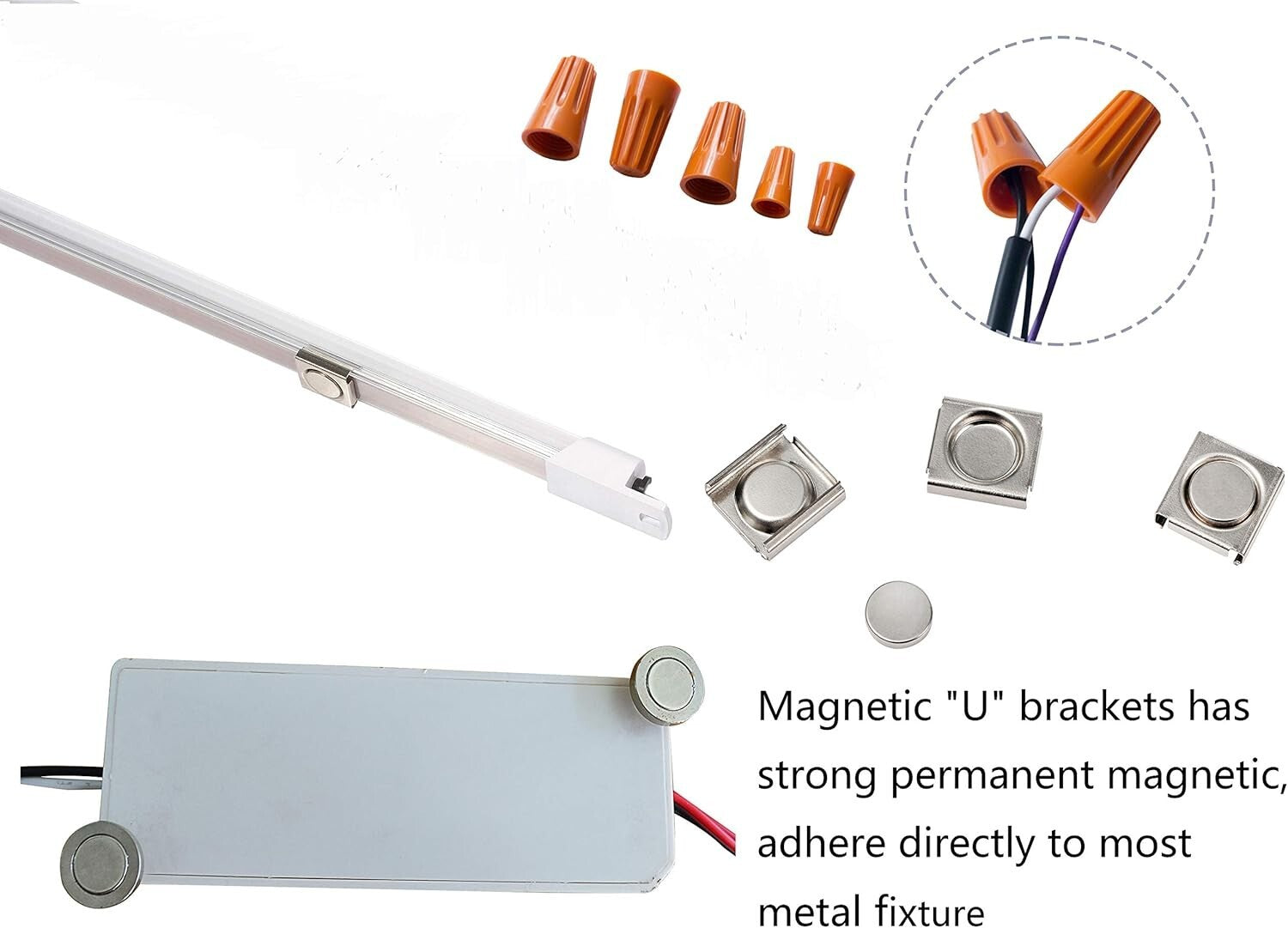 4 Pack LED Troffer Retrofit Kit - 36W Magnetic Installation, 5000K Brightness