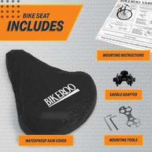 Load image into Gallery viewer, Universal Extra Wide Bicycle Seat - Memory Foam &amp; Durable Faux Leather Covering