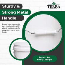 Load image into Gallery viewer, Economical 5-Pack of 2-Gallon White Storage Pails with Comfort Grip Handles