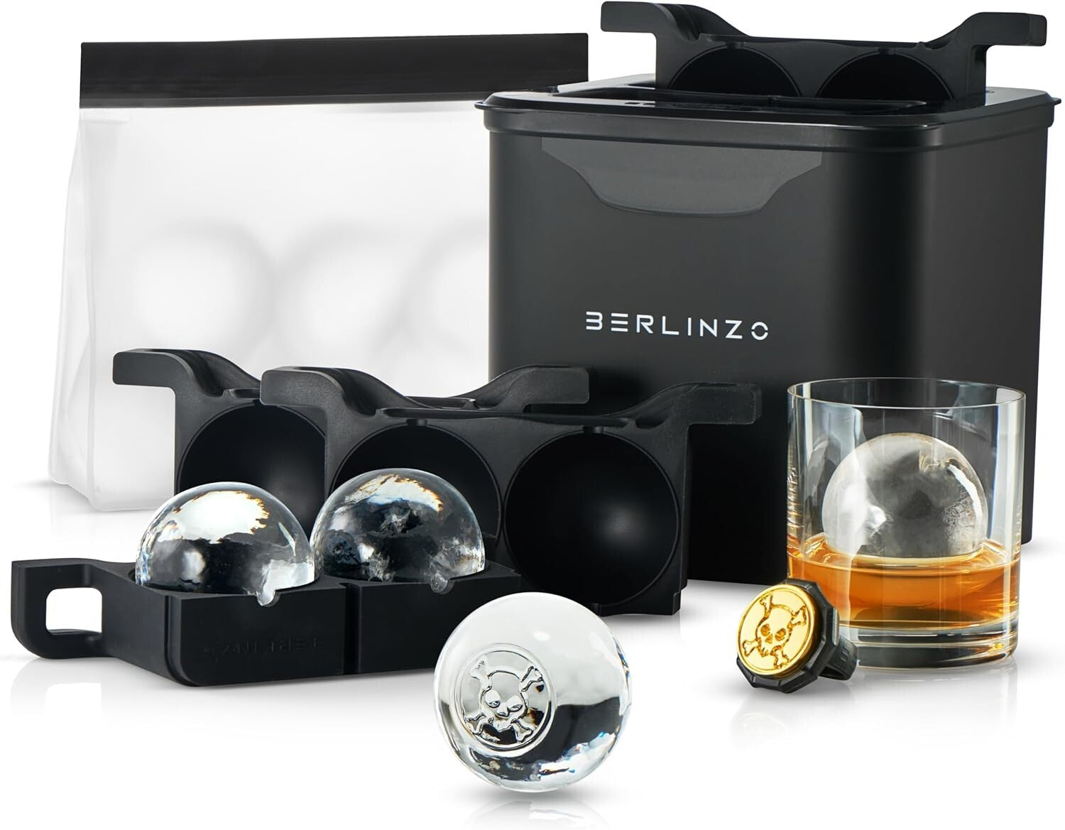 Deluxe Ice Ball Maker - 2.4-Inch Clear Ice Spheres for Perfect Whiskey Cocktails