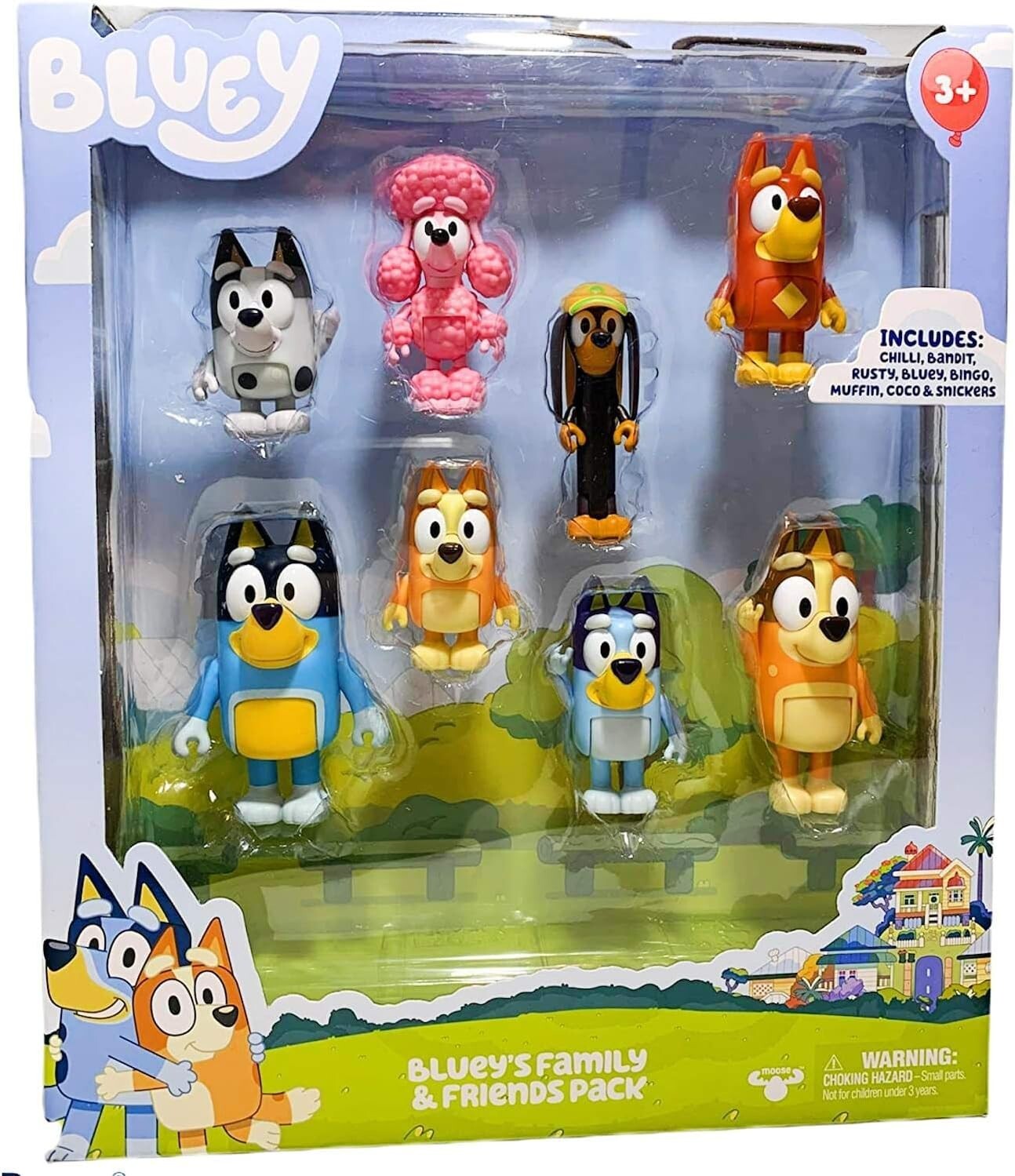 Bluey Family and Friends 8-Pack: Articulated 2.5-Inch Collectible Figures