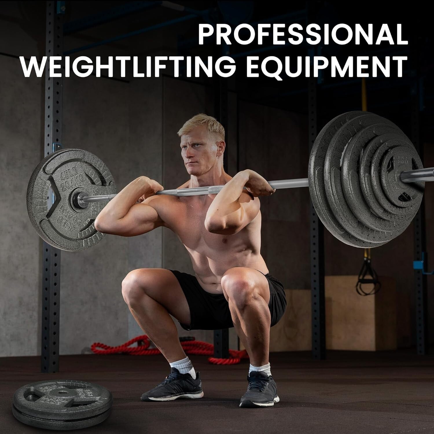 5-Foot Alloy Steel Olympic Barbell with Secure Knurled Grip - Durable & Reliable