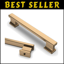 Load image into Gallery viewer, Stylish 25 Pack Champagne Bronze Handles with 5 Inch Center Spacing for Cabinets