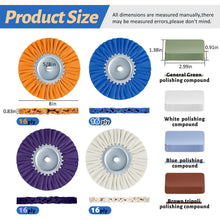 Load image into Gallery viewer, Versatile 8" Airway Buffing Wheel and Polishing Bars Set with Safety Flange