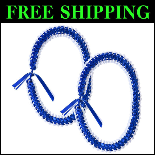 Elegant Double Braided Graduation Leis for Class of 2025 - Adjustable & Handmade