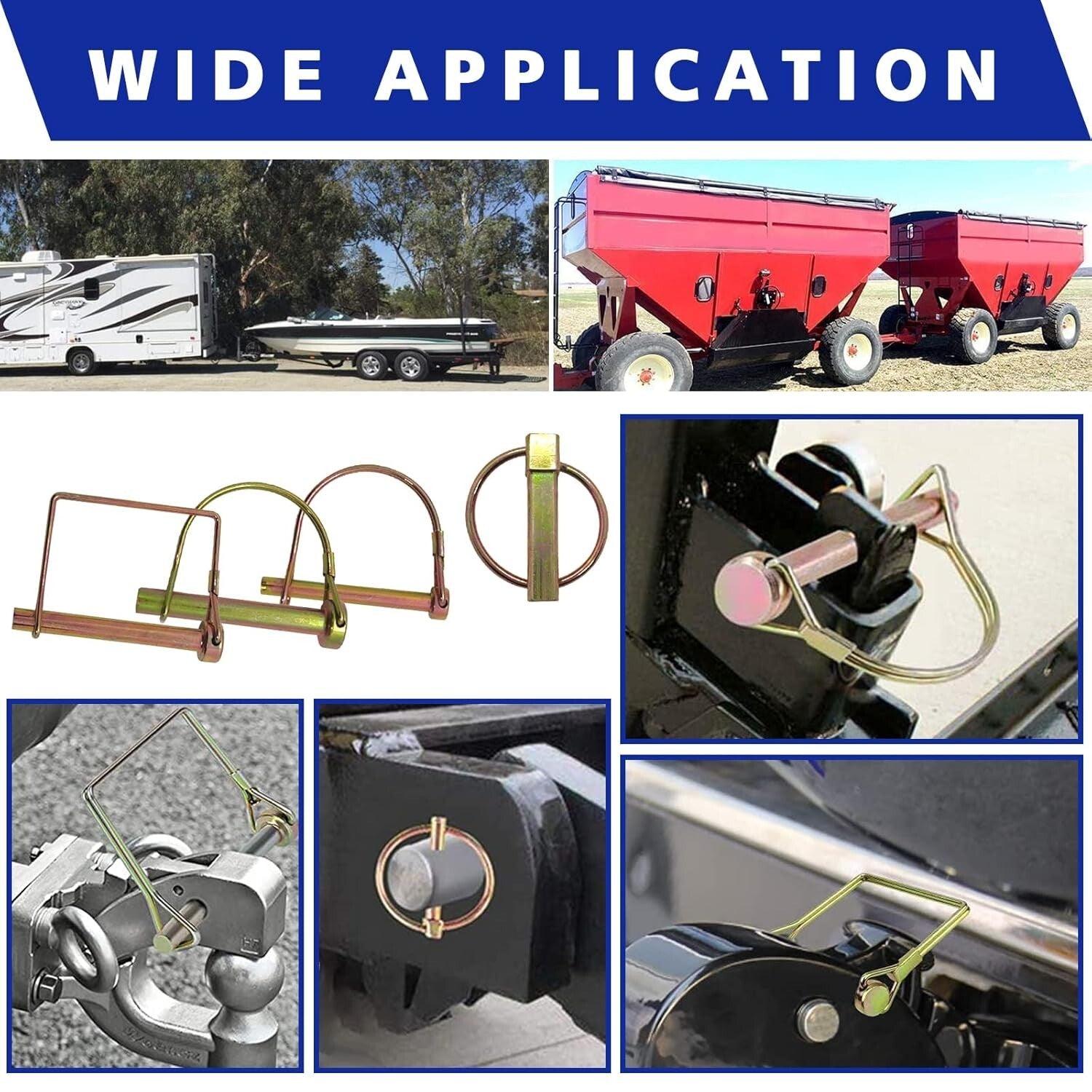 Complete Set of 202 Rust-Resistant Hitch Pins and Clips for All Equipment