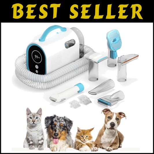 Effortless Dog & Cat Grooming Vacuum: Cordless, Quiet & HEPA Filtration Power