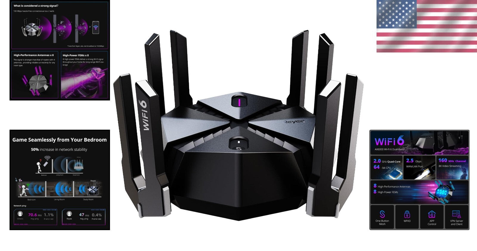 Powerful Wi-Fi 6 Router with 2.5 Gbps Connectivity for Lag-Free Gaming