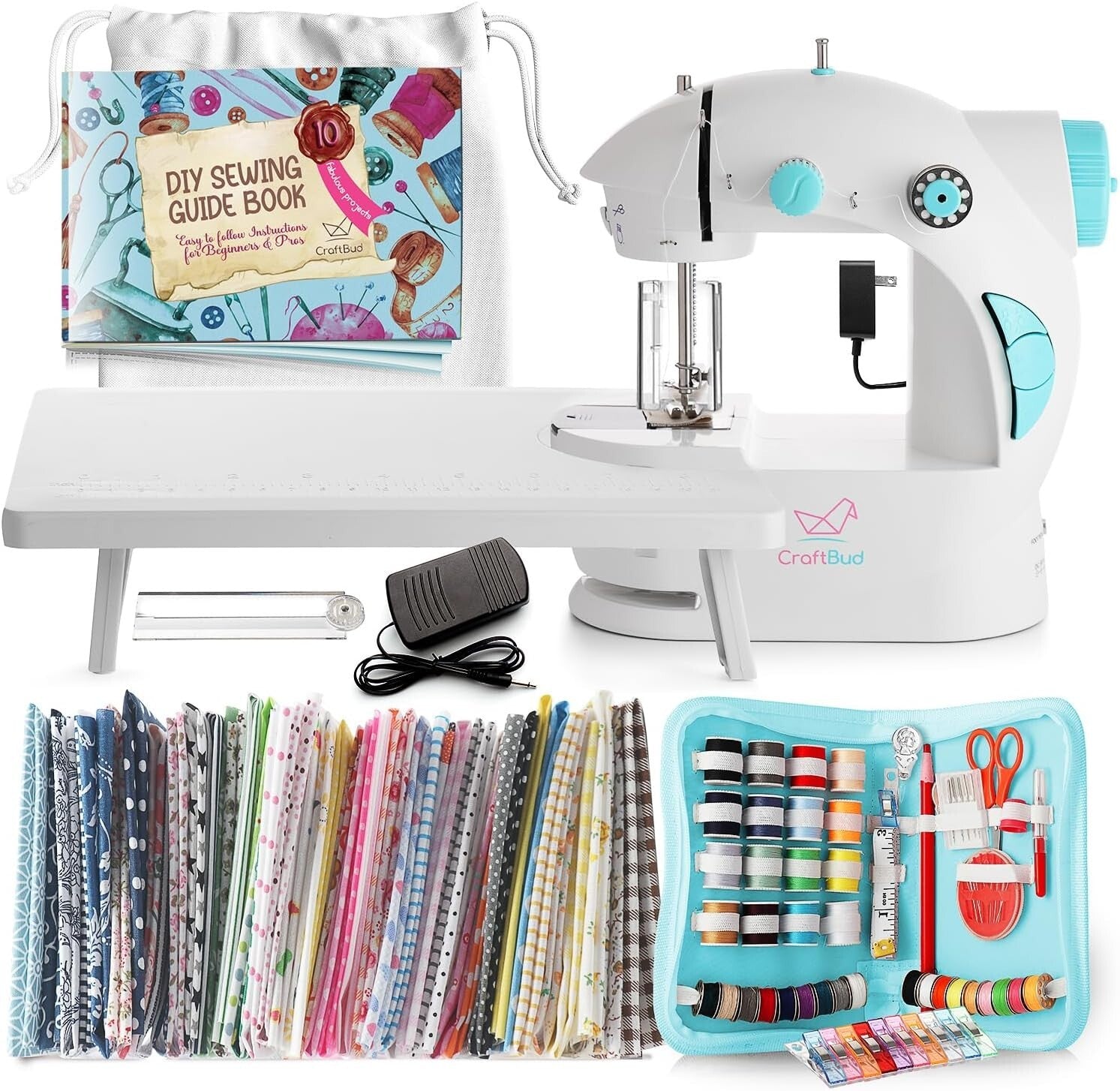 All-in-One Portable Sewing Machine for Beginners – Includes Patterns & Tools