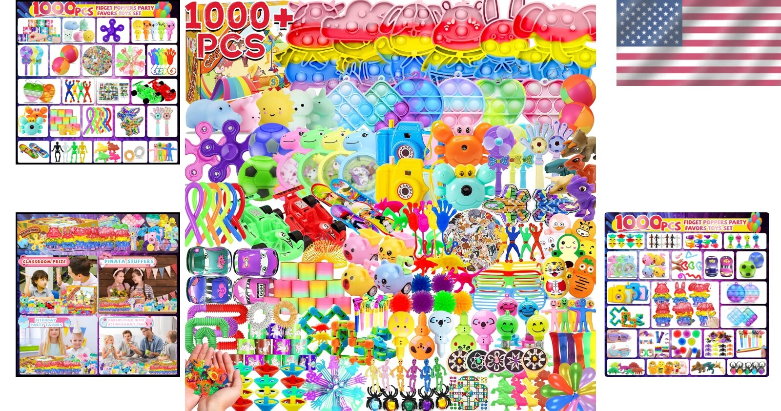 1000+ PCS Fidget Toys Party Favor Set - Creative & Engaging Goodie Bag Stuffers