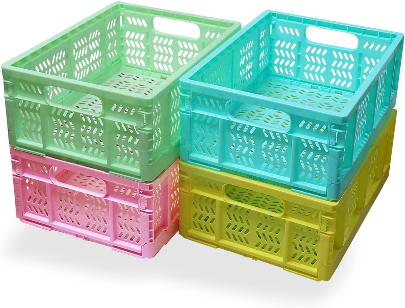 Durable 20L Collapsible Storage Baskets - Ideal for Home & Office Organization