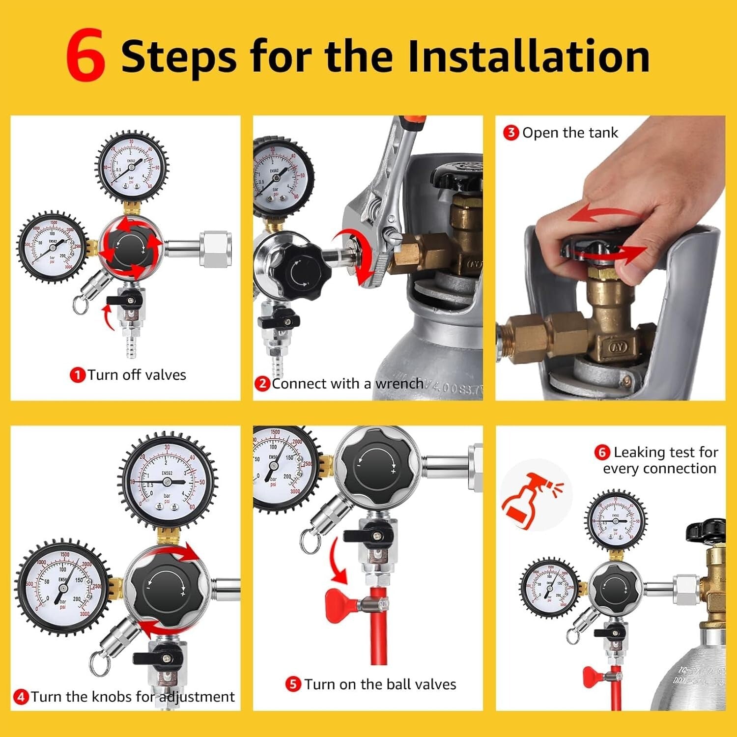 CGA-320 Standard CO2 Keg Regulator with Ergonomic Controls and Leak-proof Design