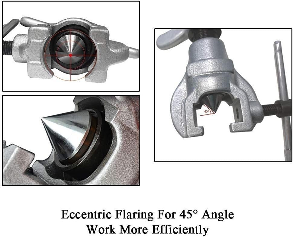 Compact Tubing Flaring Tool with 7 Die Sizes - Ideal for Refrigeration Projects