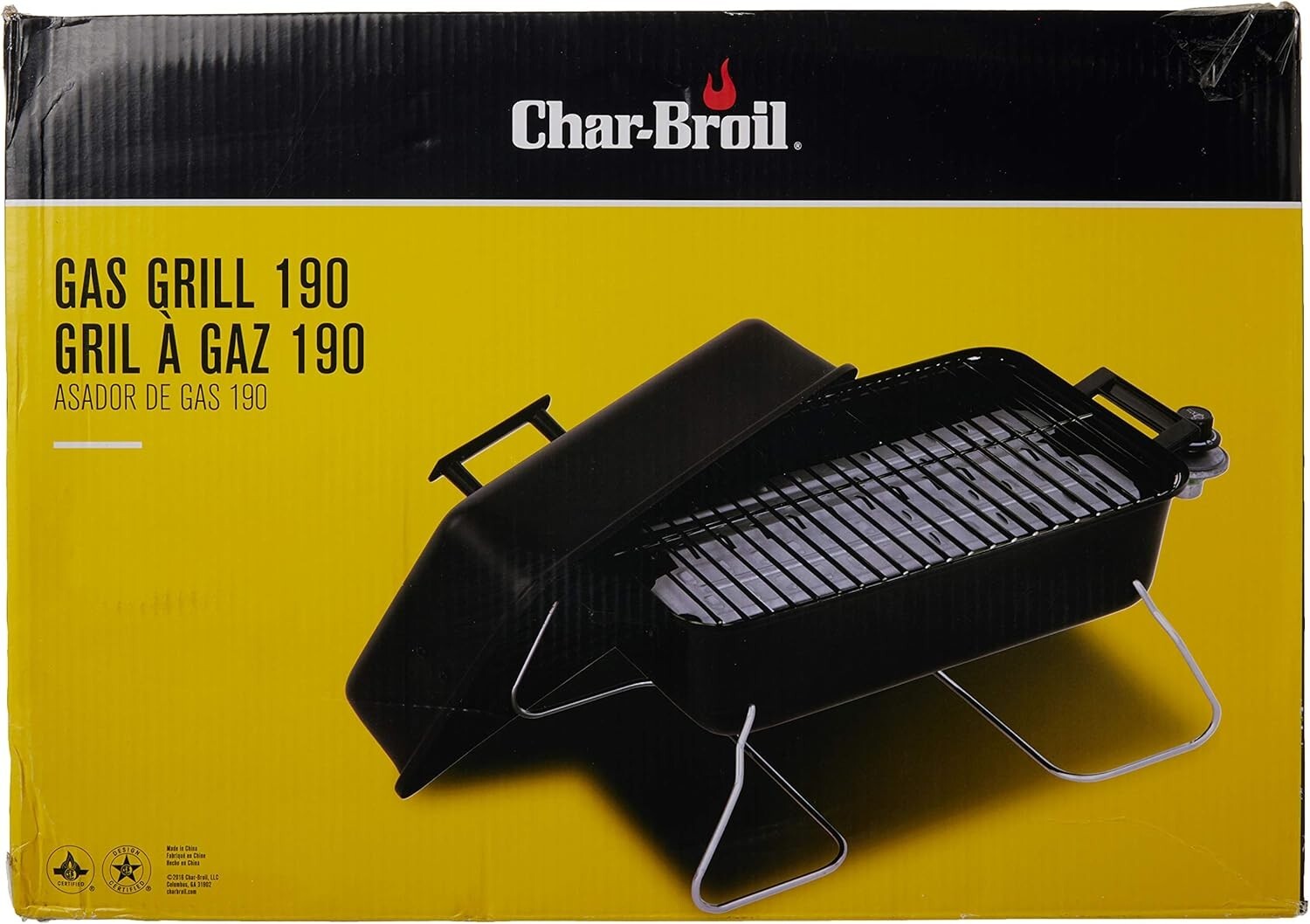 Travel-Friendly 190 Sq. In. Portable Propane Gas Grill for Easy Outdoor Cooking