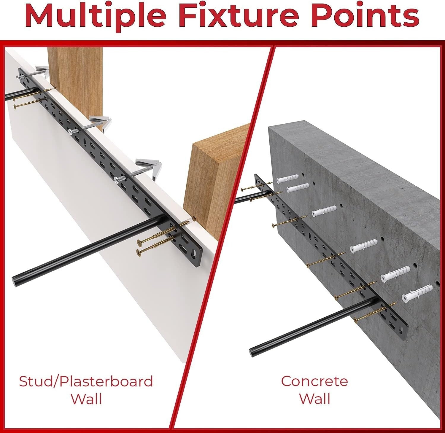 Versatile Floating Shelf Support Brackets - Hidden Hardware with Precision Jig