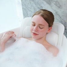 Load image into Gallery viewer, Machine Washable Luxury Bath Cushion &amp; Lumbar Pillow with 14 Strong Suction Cups