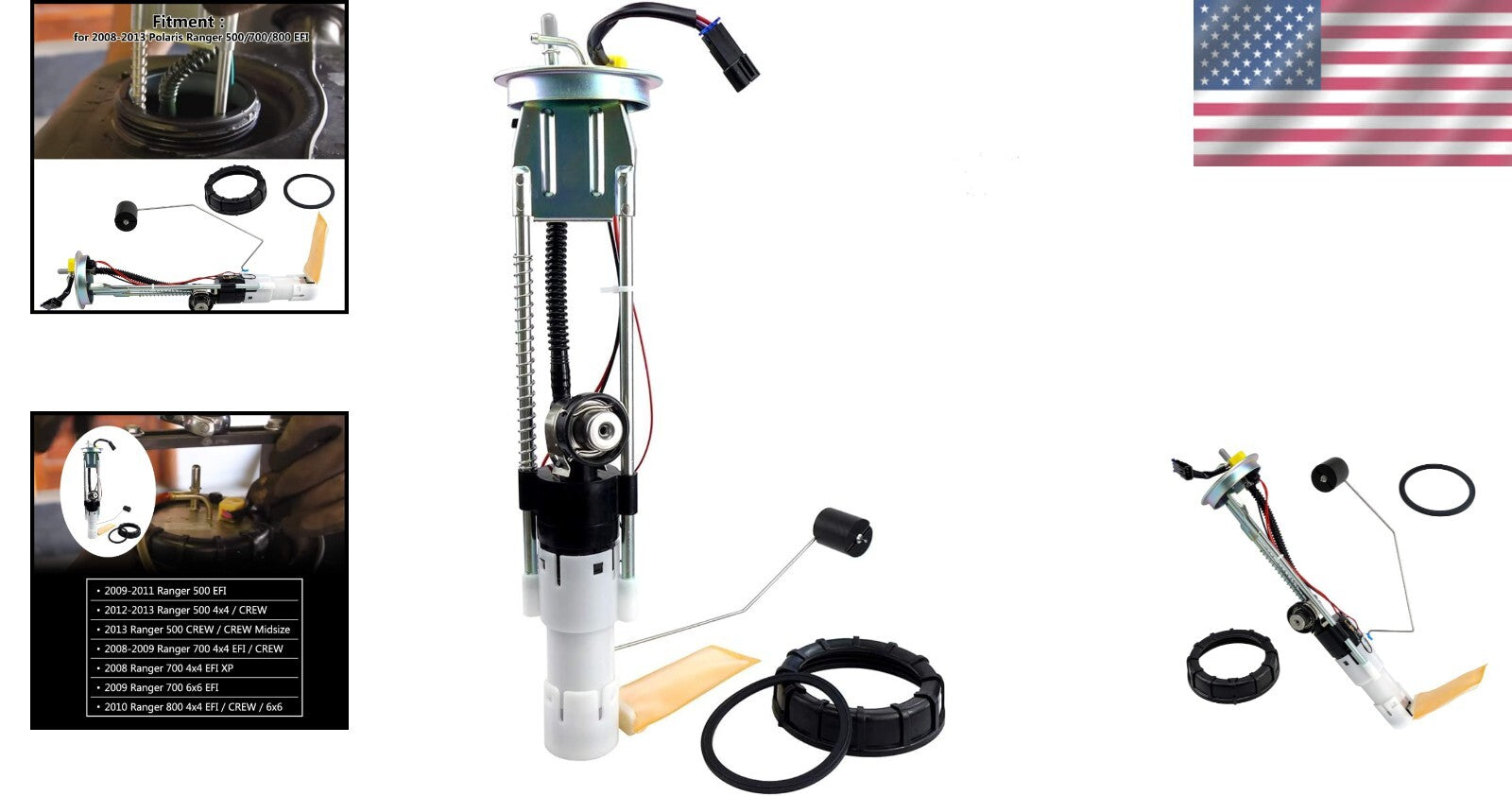 Universal Fit Electric Fuel Pump Assembly with Sending Unit for Polaris Ranger