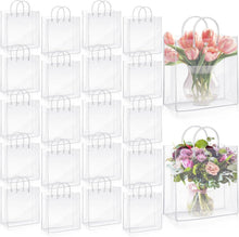 Load image into Gallery viewer, Stylish 50pcs Transparent Tote Bags with Handles - Perfect for Gifting