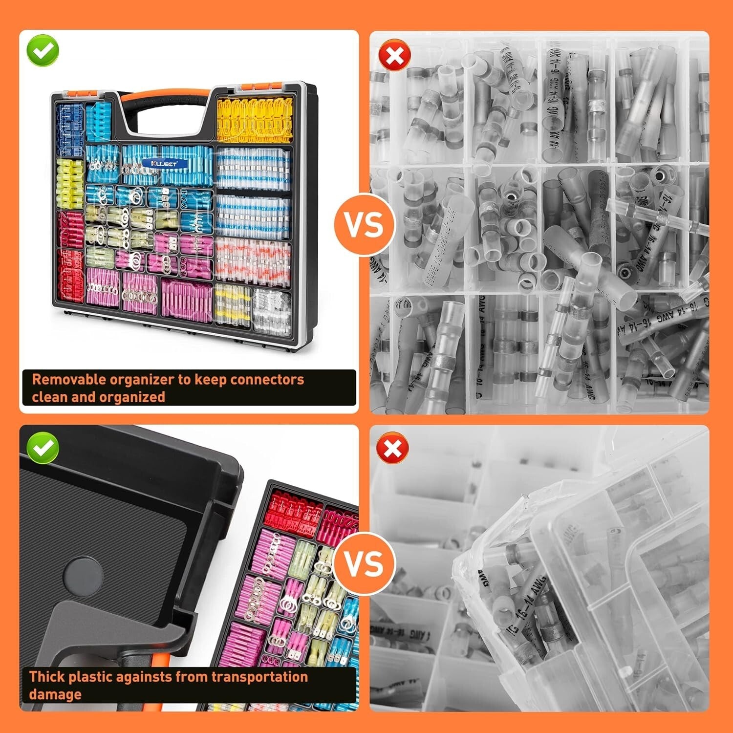 1500PCS Waterproof Heat Shrink Wire Connectors for Marine and Automotive Use