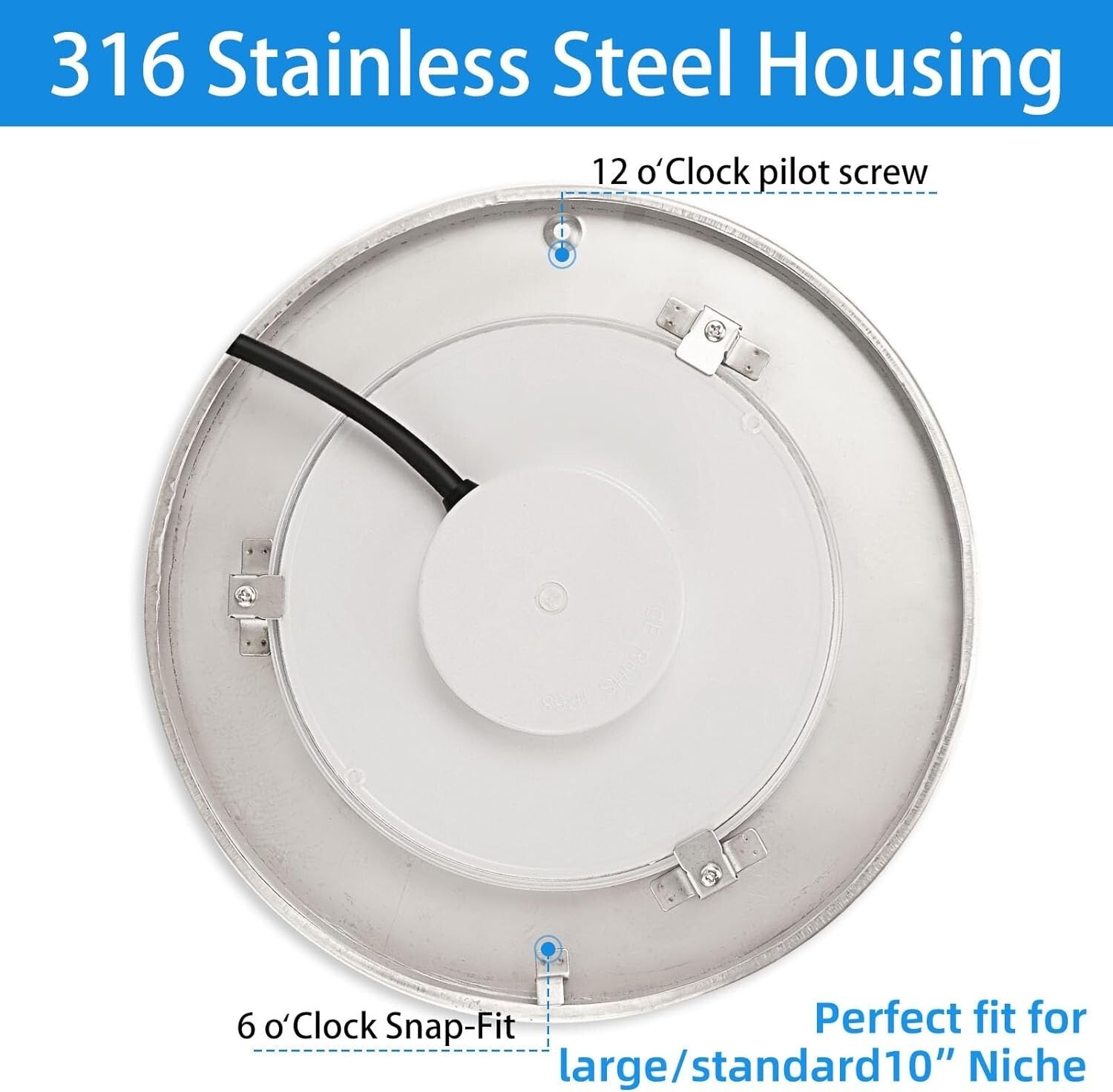 Versatile 54W Color Changing Pool Light - 12V Safe, Waterproof, Modern Design