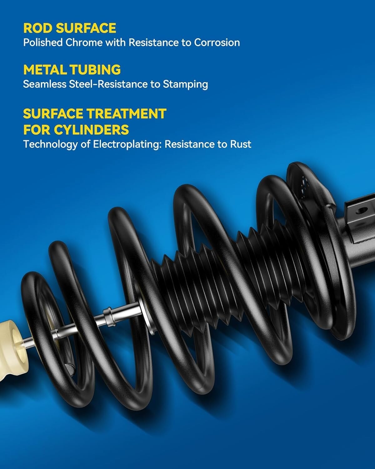 2-Piece Front Struts with Coil Spring for Rogue 2008-2012 - Metal Quality Design