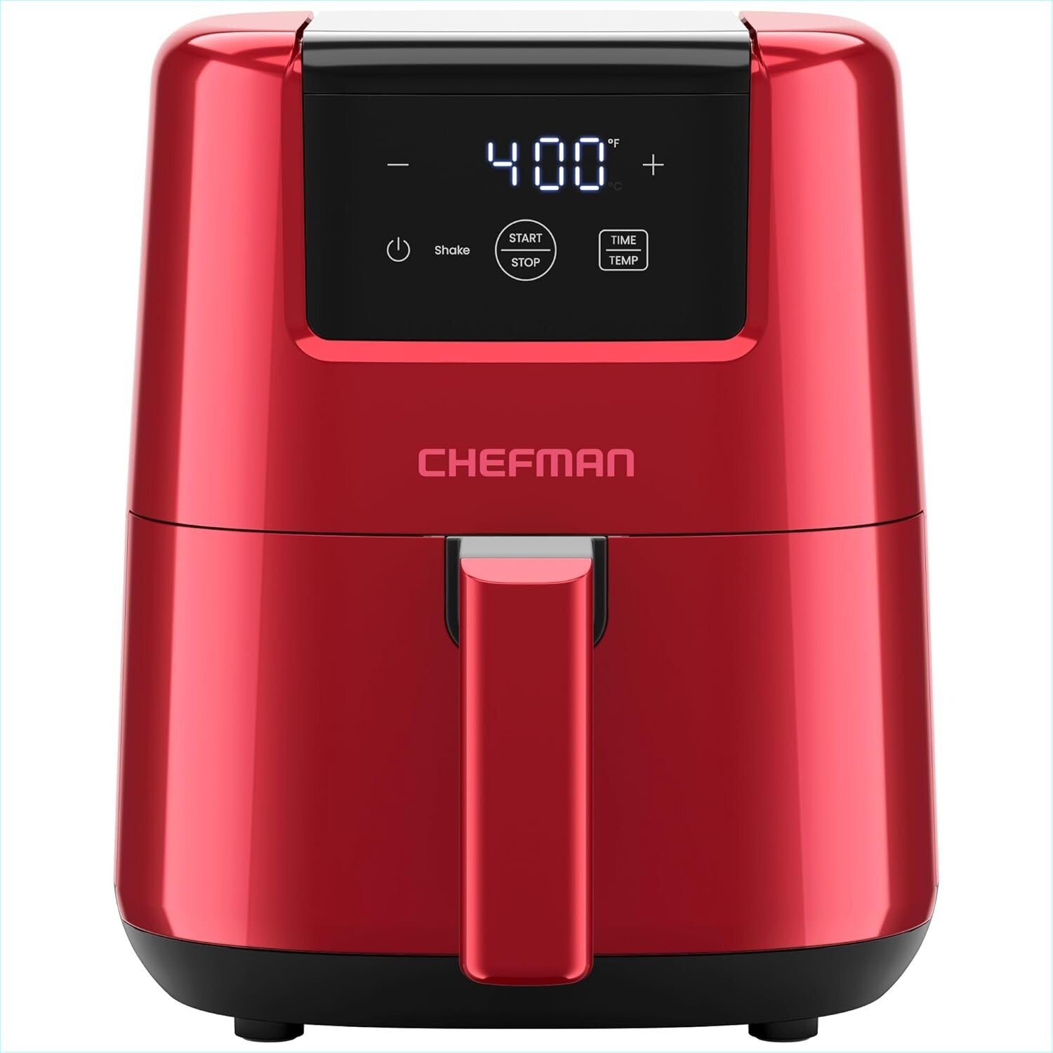 2 Qt Red Air Fryer with Touch Control & Safety Shutoff – Perfect for 1-2 People