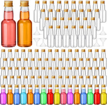 Load image into Gallery viewer, 2 oz Gold Shot Bottles - 120 Mini Liquor Bottles with Funnels for Any Occasion