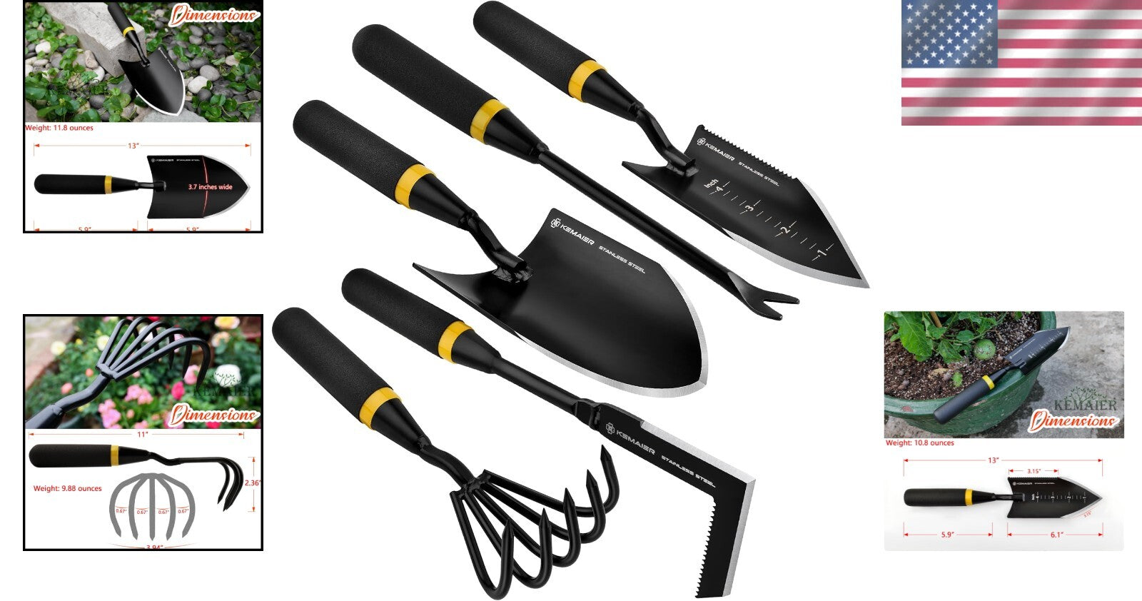 Ultimate 5-in-1 Gardening Tool Set - Precision Engineered Stainless Steel