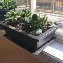Load image into Gallery viewer, Lightweight 9-Inch Bonsai Pots with Tray - Perfect for Herbs &amp; Miniature Plants