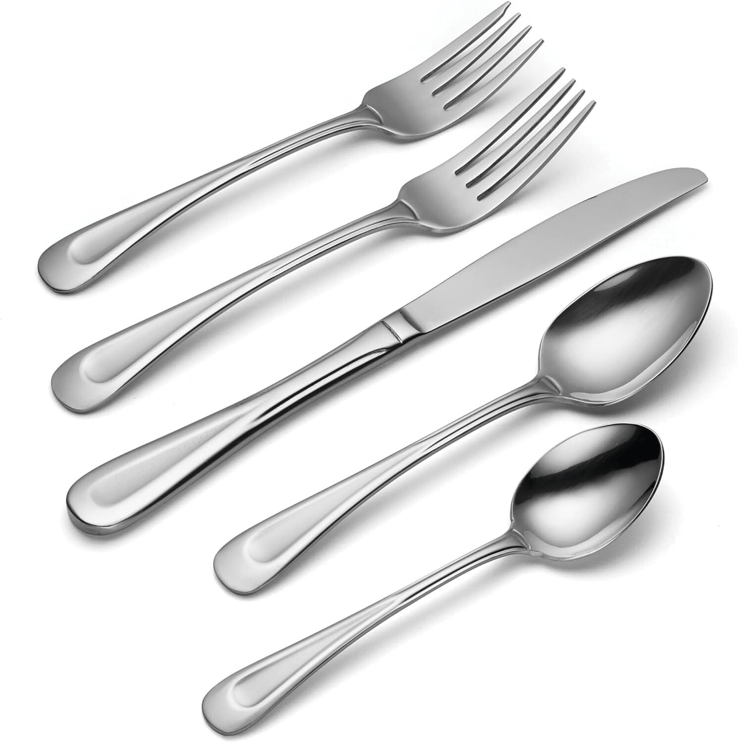 Satin Sand Dune 45-Piece Flatware Set in Multicolor - Elegant Dining Essentials