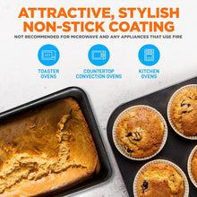 Load image into Gallery viewer, Versatile Stackable Bakeware Set - Includes Muffin, Cake, and Cookie Pans