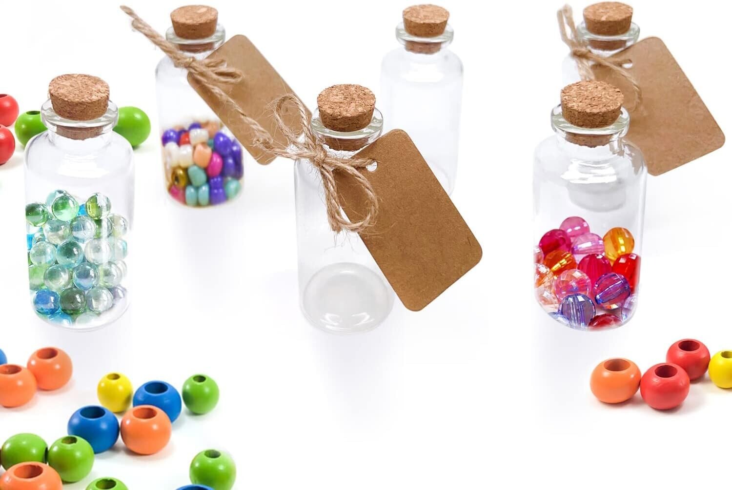 160 Mini Glass Bottles 20ml with Leakproof Stoppers - Perfect for Wedding Favors