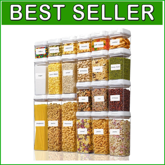 Effortless Organization: 21 PCS Airtight Food Containers Set with Locking Lids