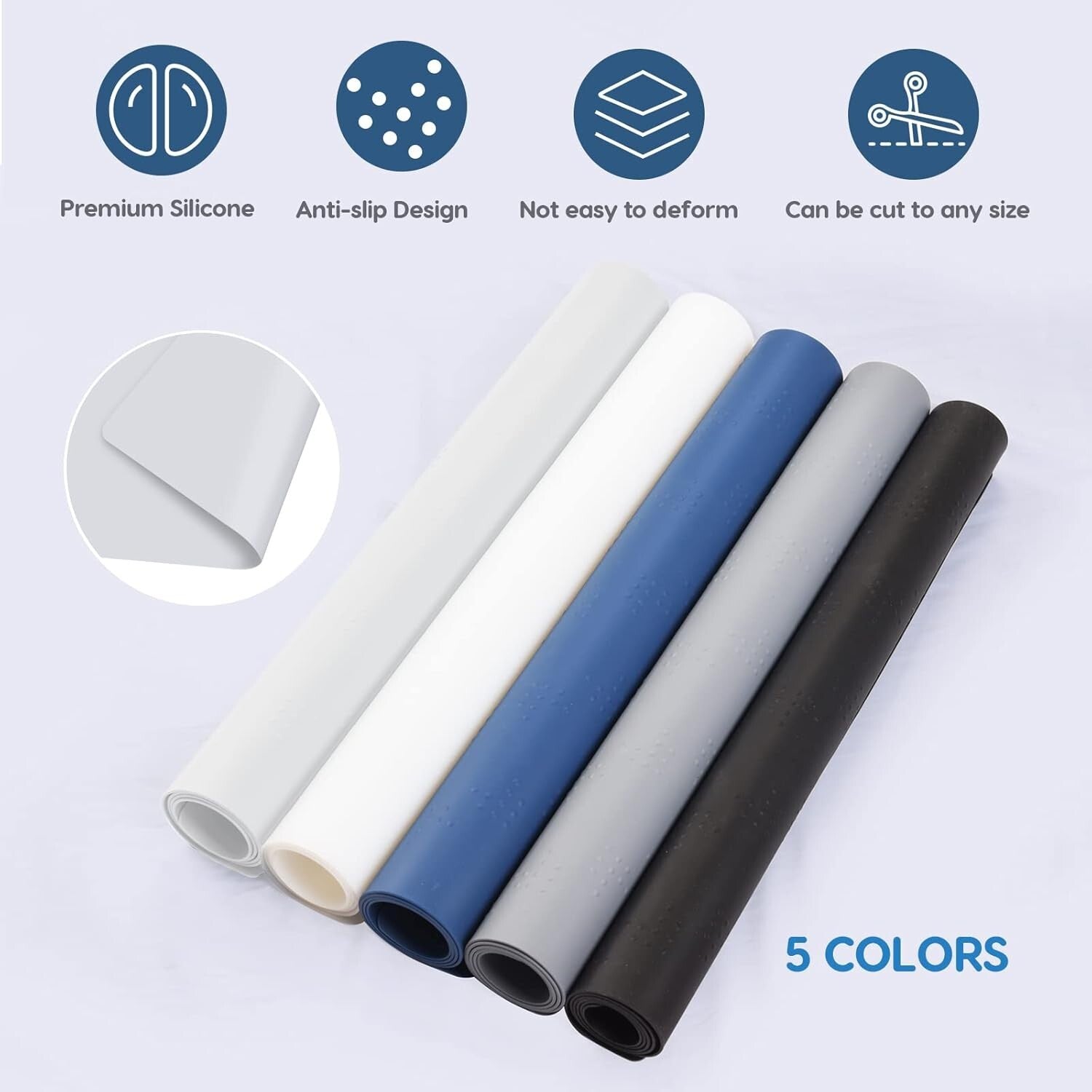 Extra Large 35.3"x23.5" Heat Resistant Silicone Counter Mat - Non-Slip & Durable