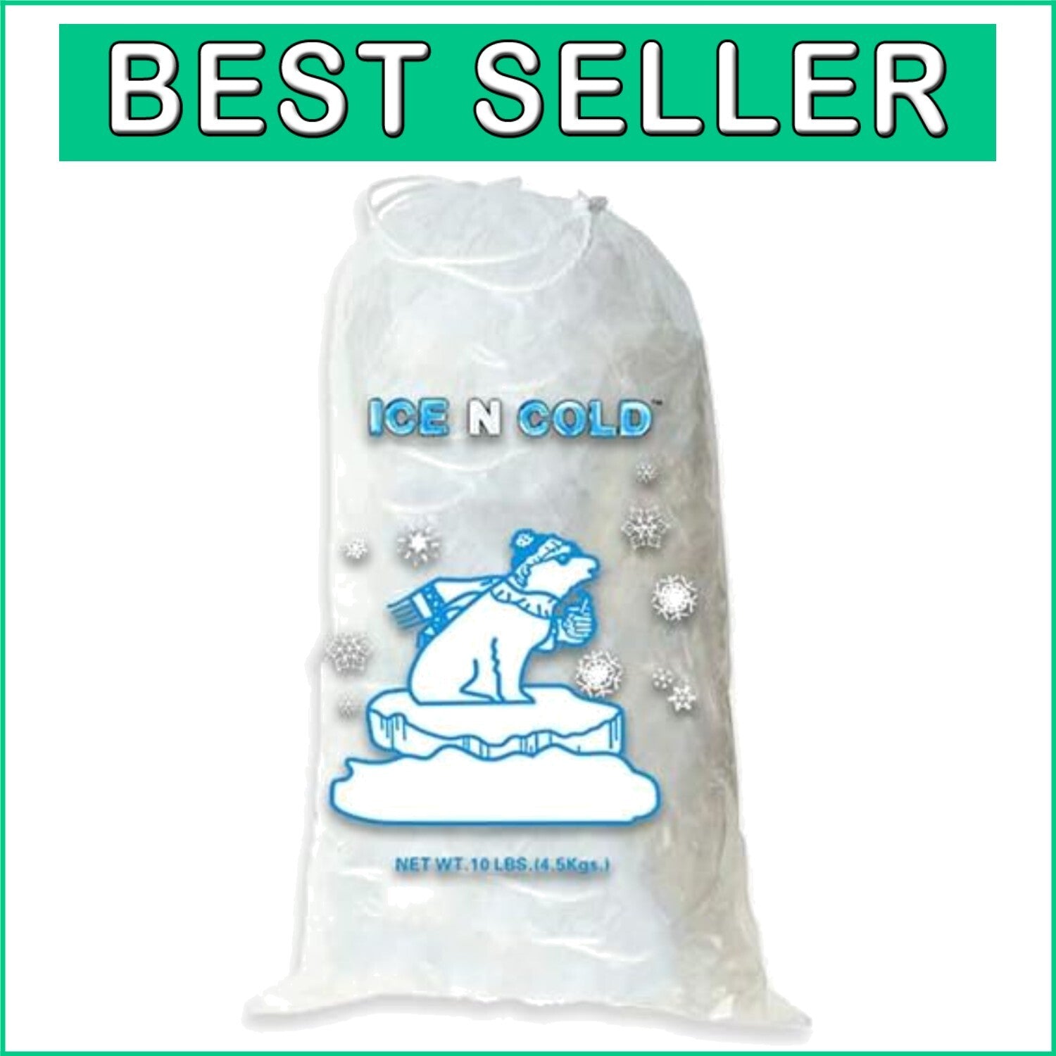 Durable Drawstring Ice Bags 10lb Capacity | 400ct Portable Storage Solution