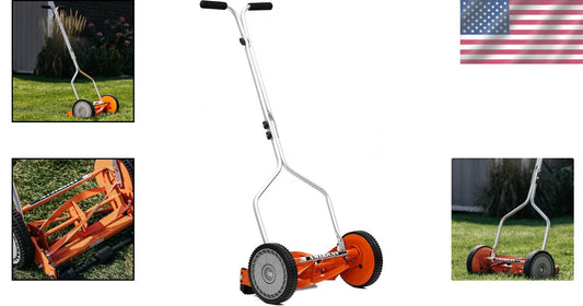 Effortless 14-Inch Push Reel Mower - Environmentally Responsible Lawn Care