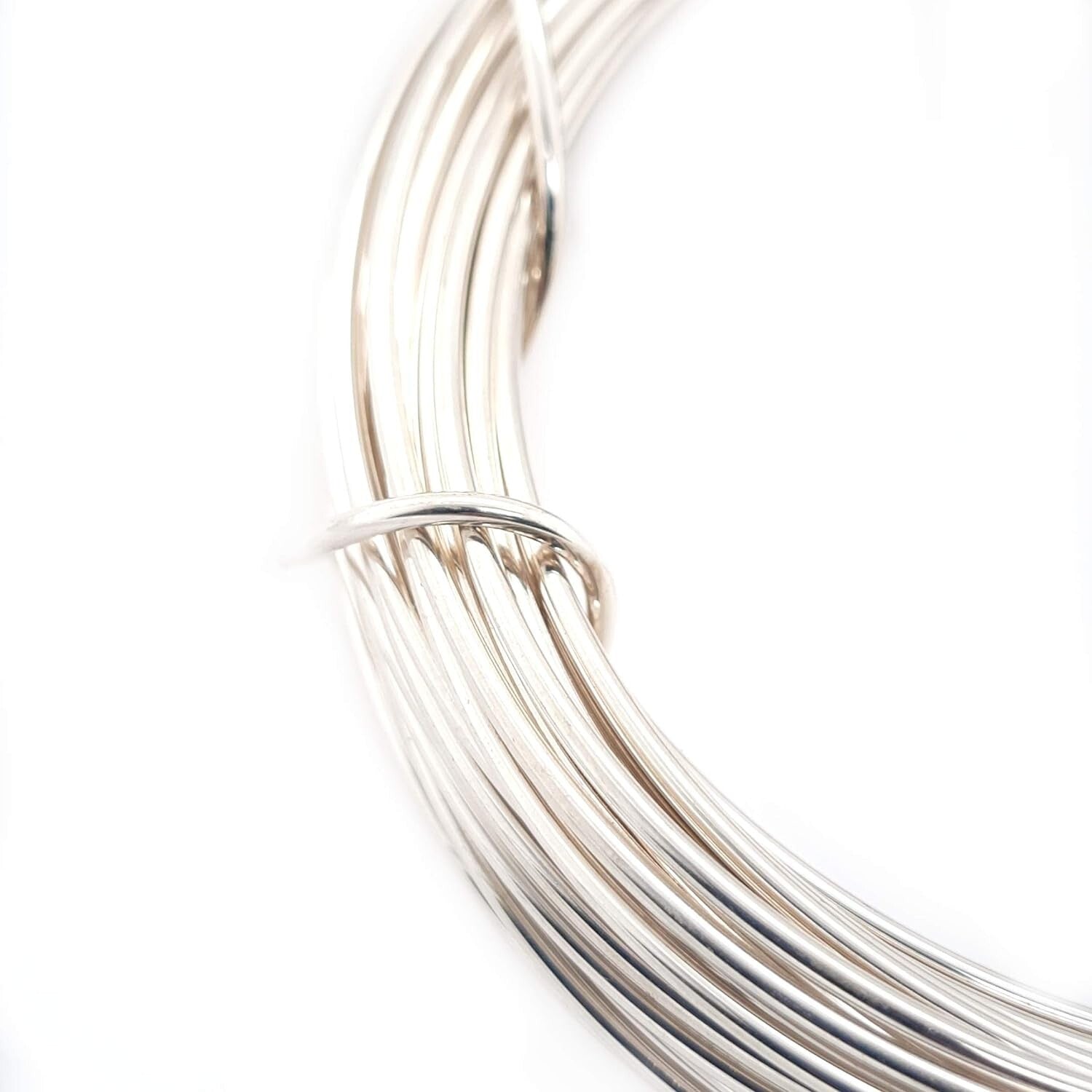 5FT Polished 925 Sterling Silver Wire, Round Shape - Ideal for Jewelry Making
