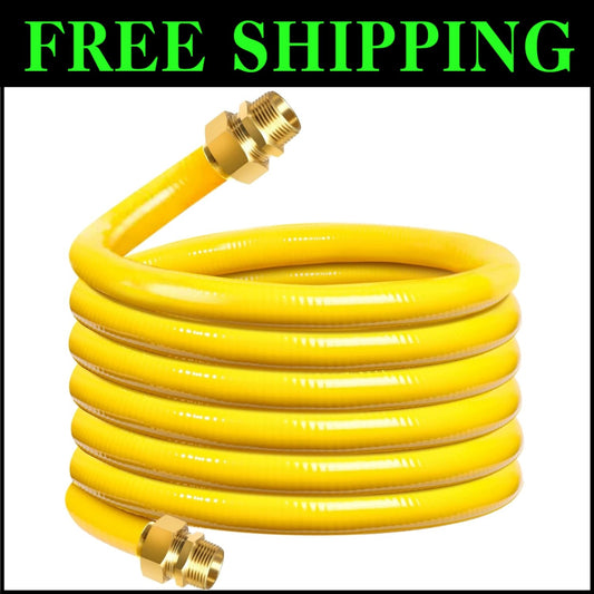 100 Ft Corrugated Stainless Steel Gas Line - Flexible Propane & Natural Gas Pipe