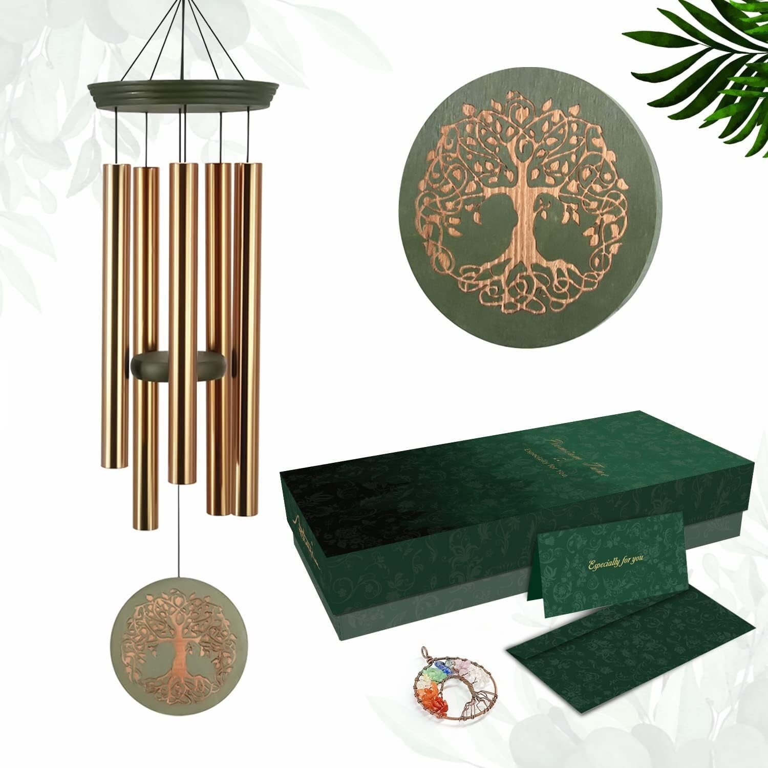 Classic 36" Tree of Life Wind Chimes - Outdoor Gift Box for Special Occasions